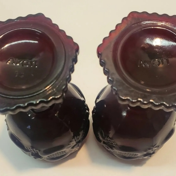 Avon Cape Cod Ruby Red Wine Goblets Vintage Glass 4.5"H Set Of 2 1980s - Picture 6 of 9